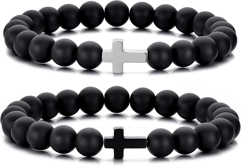Beaded Cross Bracelets for Men and Women
