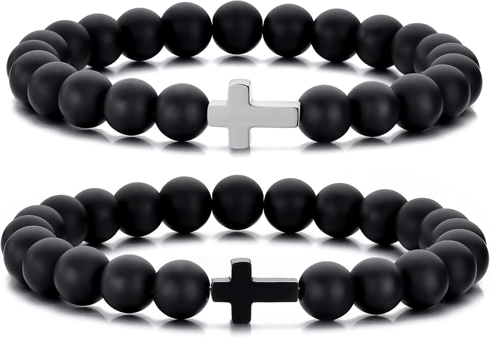 Beaded Cross Bracelets for Men and Women