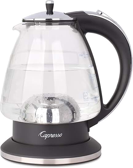Glass rapid-boil kettle with 2400W power