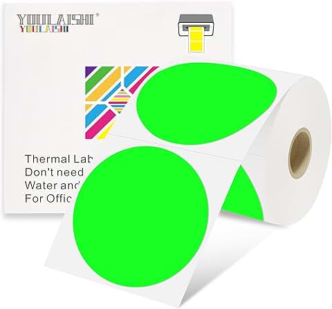 Color Coding Dot Labels, 3x3 Inch, Waterproof, 500 Pack