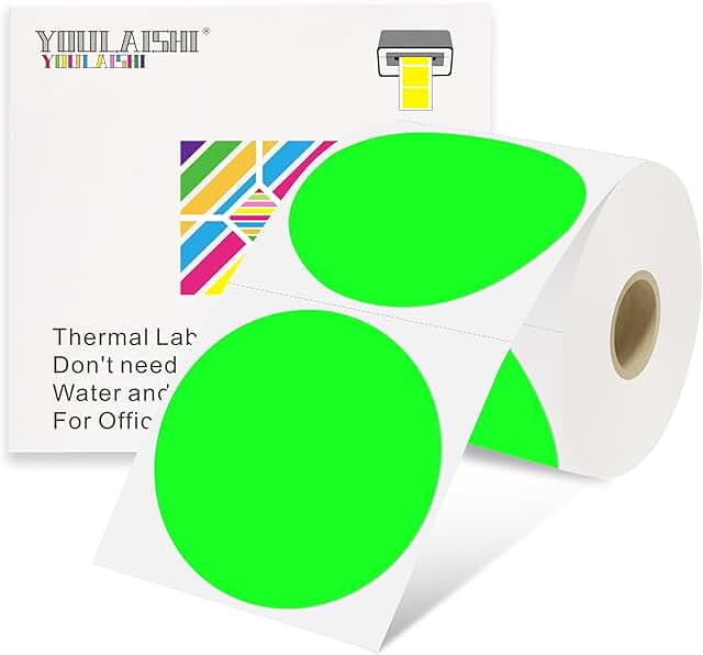Color Coding Dot Labels, 3x3 Inch, Waterproof, 500 Pack