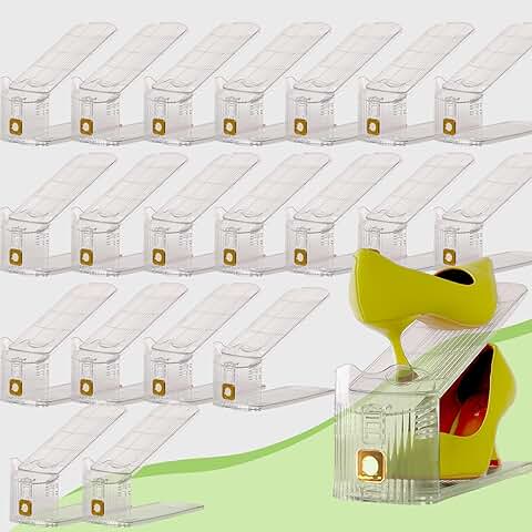 20 Shoe Slots Organizer for Closet Storage