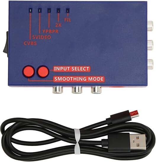 Retro Gaming AV Converter for TV, 480P, Latency-Free