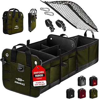 Large Green Car Trunk Organizer for Storage