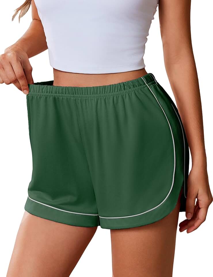 Soft high-waist women's sleep and lounge shorts