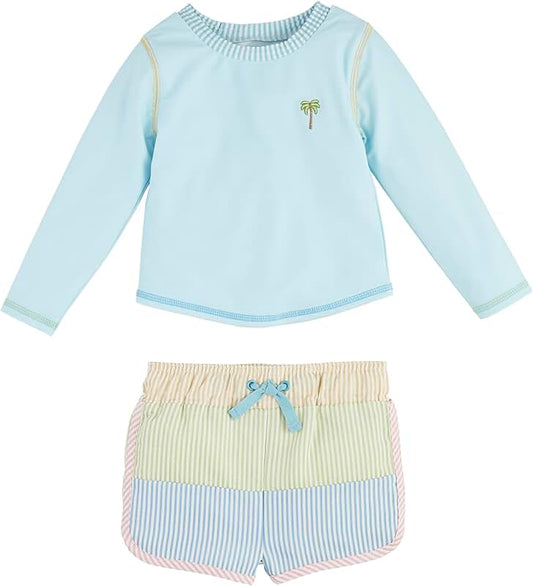 Baby Boy Seersucker Rashguard Set 12-18 Months