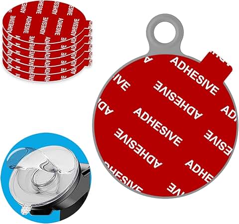 6pcs 3.15" Heat-Resistant Sticky Discs for Dashboard and Car Holders