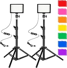 Dimmable 5600K LED Photo Video Light 2-Pack