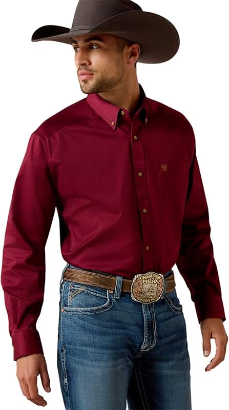 Men's Navy and Star Stripe Twill Classic Fit Shirt