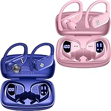 Wireless Sport Earbuds with LED Display and Mic