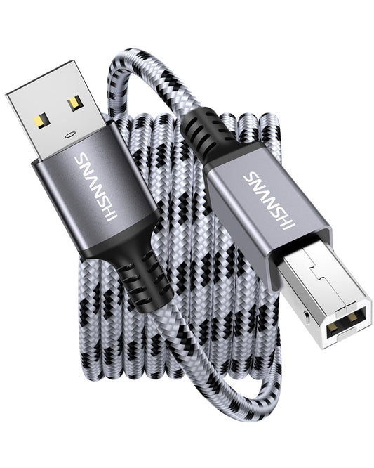 6 ft Nylon Braided USB Printer Cable