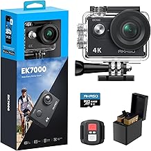4K Action Camera with 64GB Card, Waterproof, Remote
