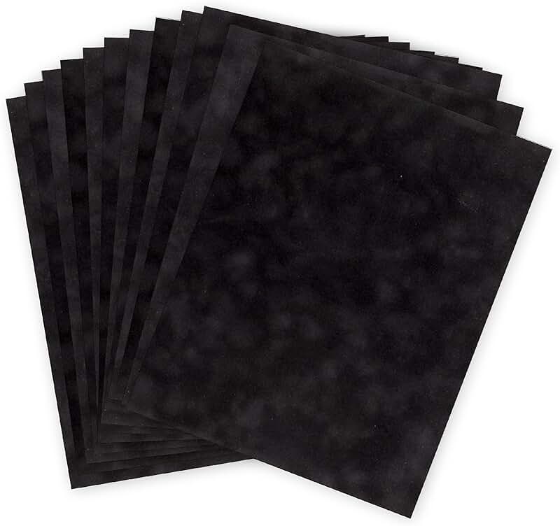 12-Sheet Velvet Paper, 8.5 x 11 Inches, Midnight