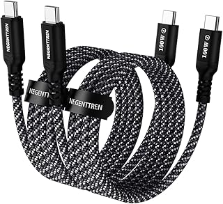 6-Foot 100W USB C to USB C Cable, 2-Pack