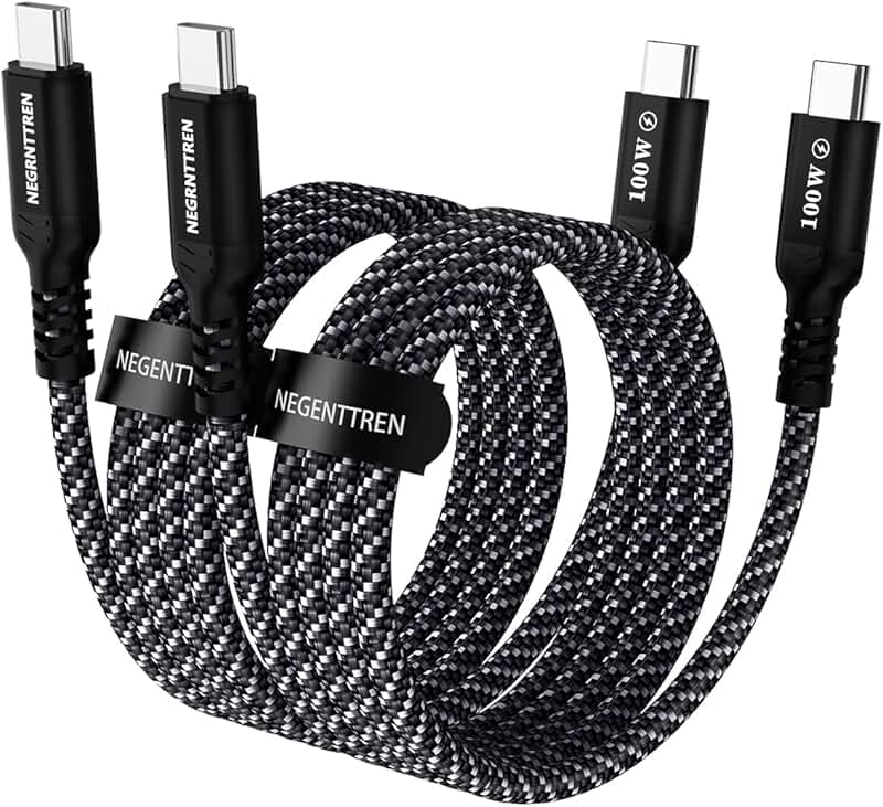 6-Foot 100W USB C to USB C Cable, 2-Pack
