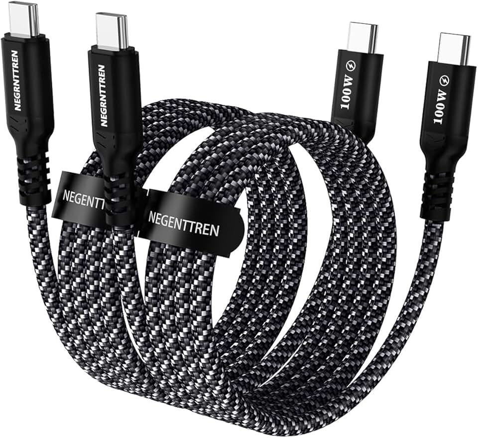 6-Foot 100W USB C to USB C Cable, 2-Pack