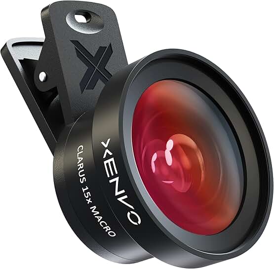 Lens Kit with Macro, Wide Angle, LED Light, and Case