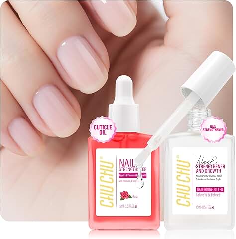 Nail Strengthener and Rose Cuticle Oil Set for Repair