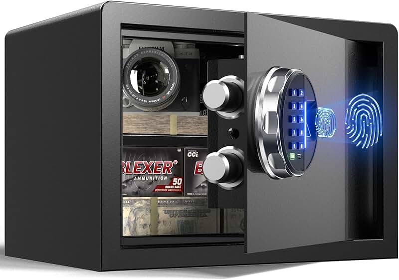 Biometric Safe with Fingerprint Lock and LED Light