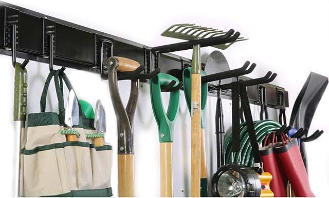13-Piece Garage Tool Storage Rack with Hooks
