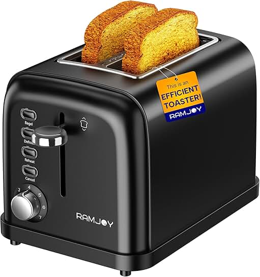 2-Slice Toaster with Wide Slots and 7 Shade Settings