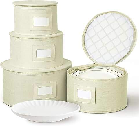 Cream 4-piece hard shell storage container set