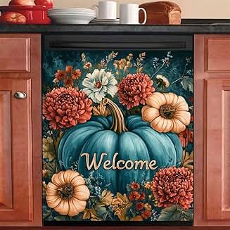 Fall Pumpkin Dishwasher Cover Magnet, 23" x 26"