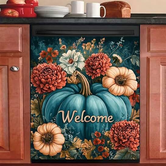 Fall Pumpkin Dishwasher Cover Magnet, 23" x 26"