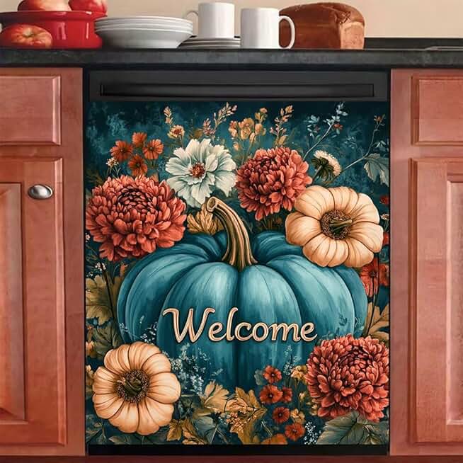 Fall Pumpkin Dishwasher Cover Magnet, 23" x 26"