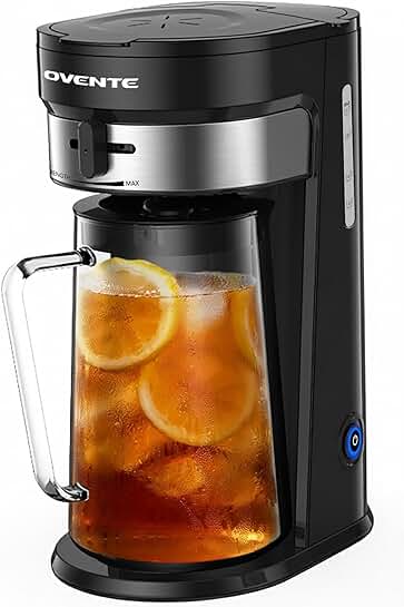 Iced Tea and Coffee Maker with 3QT Pitcher