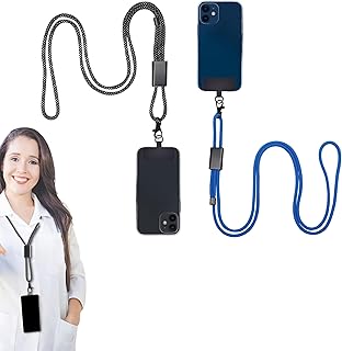 Two-Pack Adjustable Phone Lanyards for All Smartphones