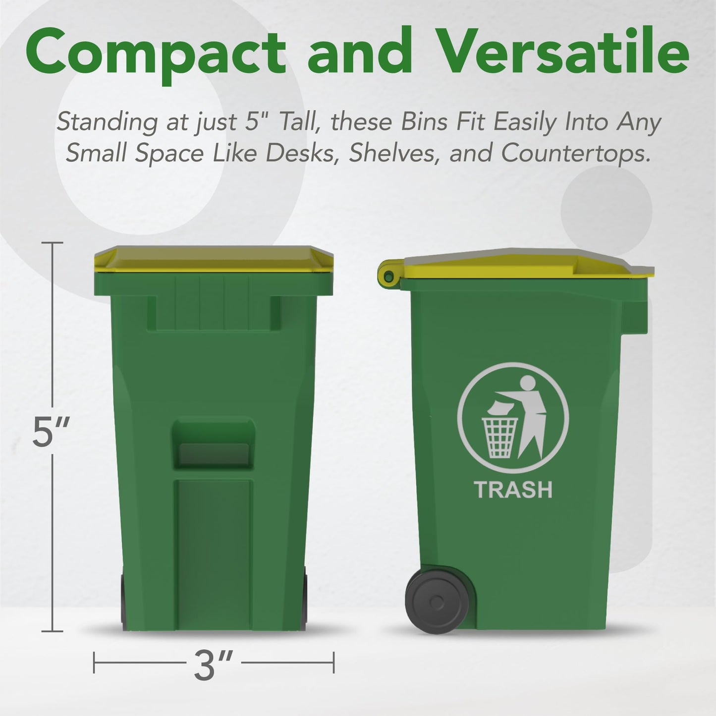 Mini Desk Trash and Pen Holder Set