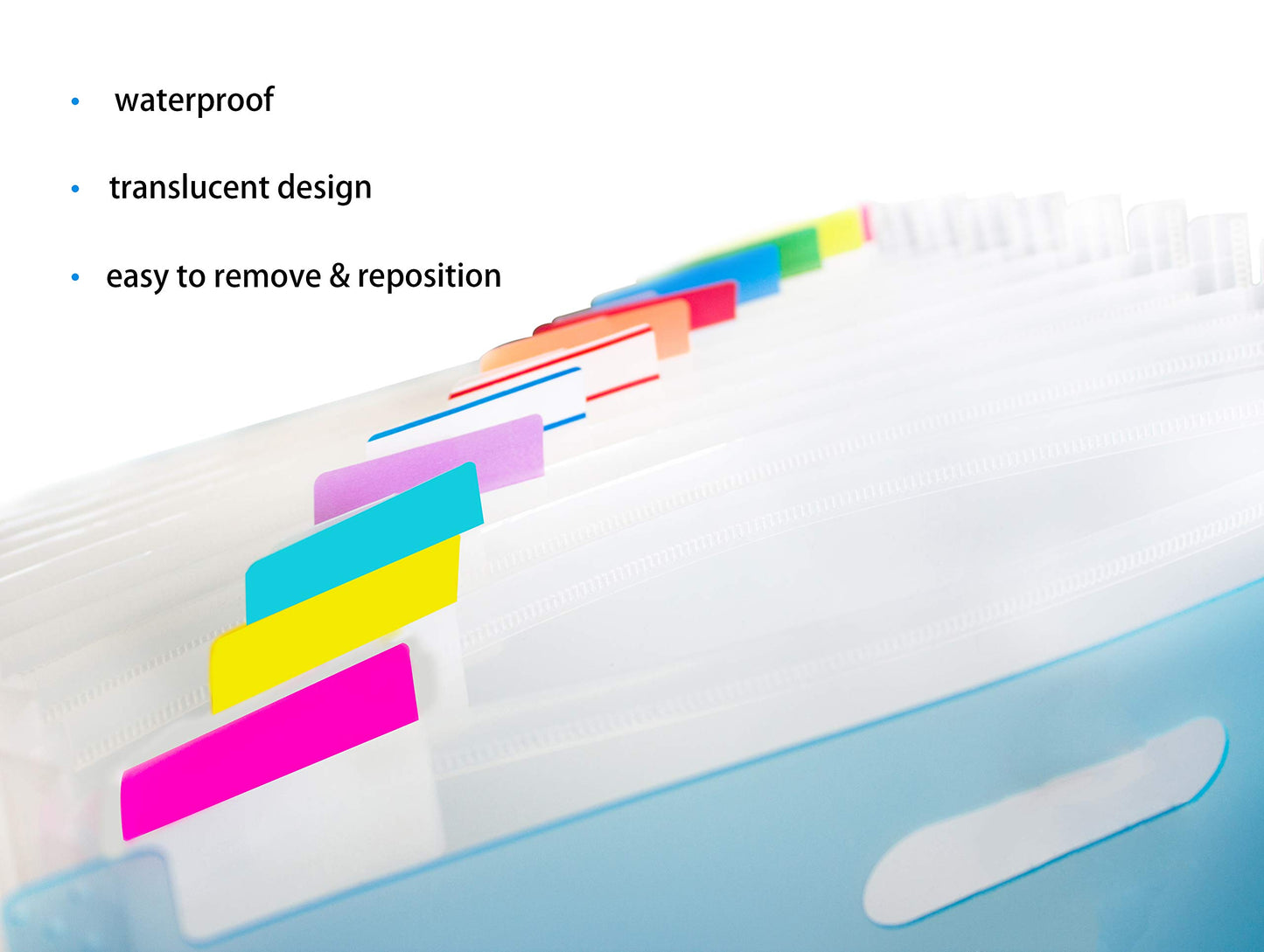 500 Repositionable 2-Inch Writable Color File Tabs