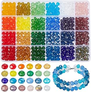 24 Colors Crystal Glass Beads for Jewelry and Crafts