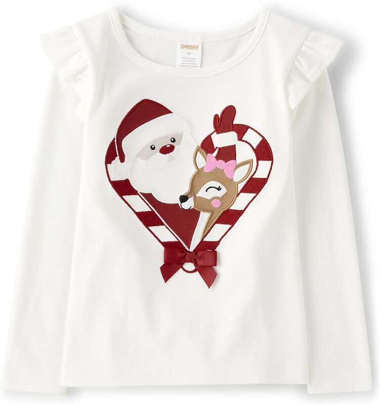 Baby Girls' and Toddler Long Sleeve Christmas Shirt