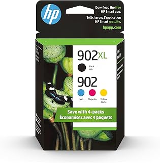 Cyan, Magenta, Yellow, and Black Ink Cartridges (4-Pack)