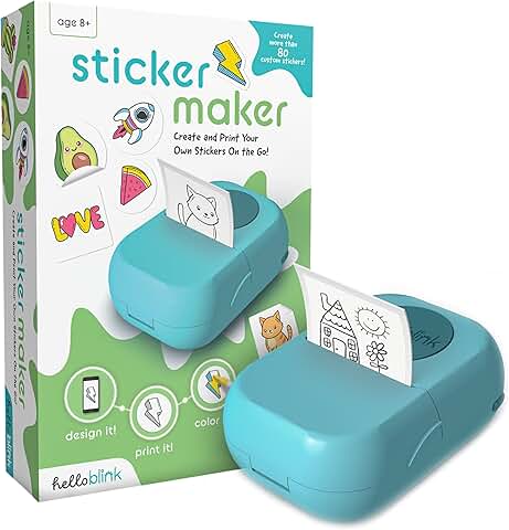 Mini Bluetooth Sticker and Photo Printer for Kids