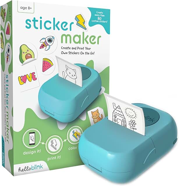 Mini Bluetooth Sticker and Photo Printer for Kids