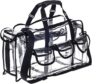 Clear PVC Makeup Organizer with Pockets and Tissue Holder