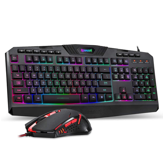 S101 wired gaming keyboard and mouse combo with RGB backlight