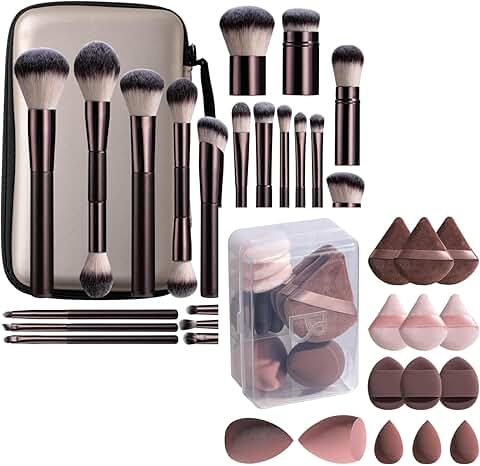 14-Piece Makeup Brush Set with Portable Case