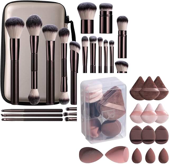 14-Piece Makeup Brush Set with Portable Case