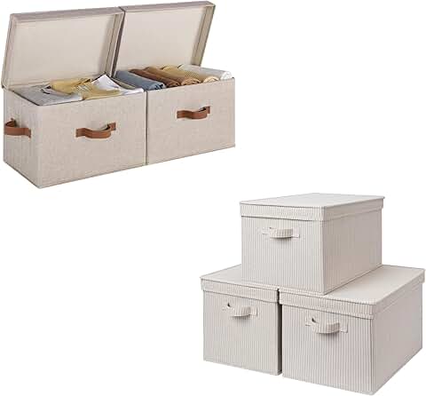 Fabric Storage Bins with Foldable Decorative Boxes