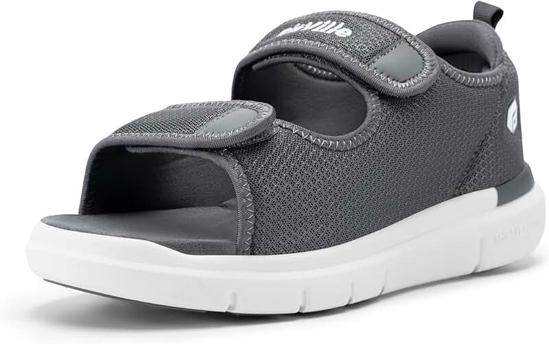 Wide Width Diabetic Sandals for Men with Arch Support