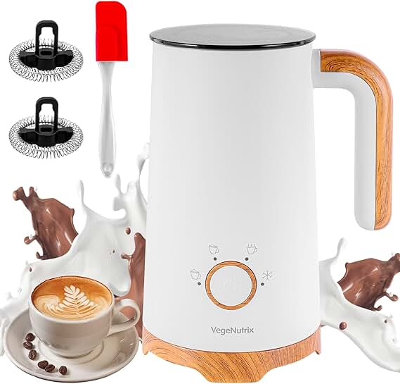 Electric Milk Frother and Steamer for Hot and Cold Foam