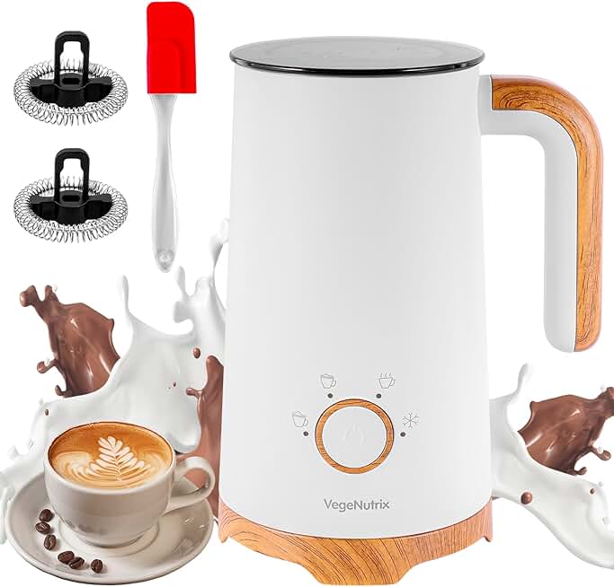Electric Milk Frother and Steamer for Hot and Cold Foam