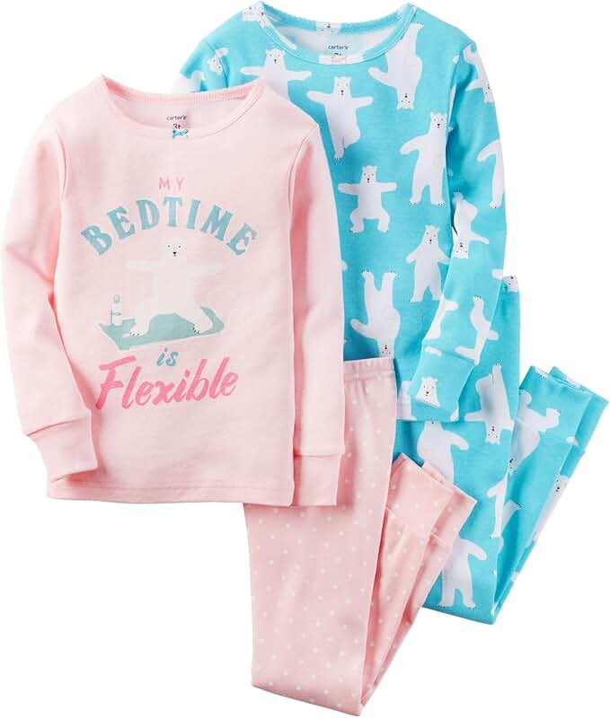 Baby Girls' 4-Piece Cotton Set