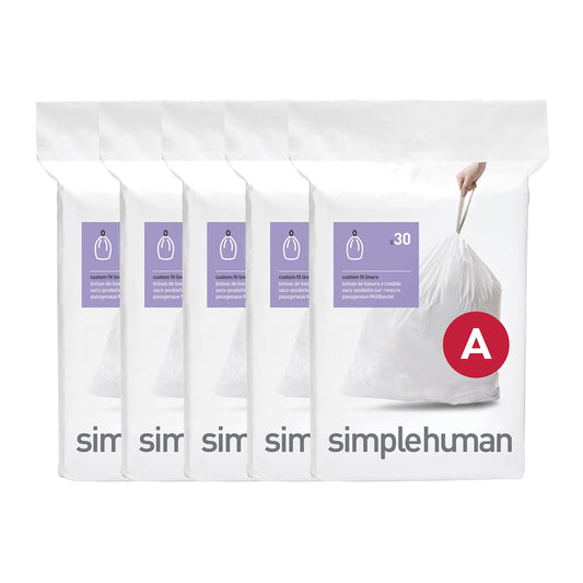 Code A Custom Fit Dr string Trash Bags in Dispenser Packs, 150 Count, 4.5 Liter  1.2 lon, White