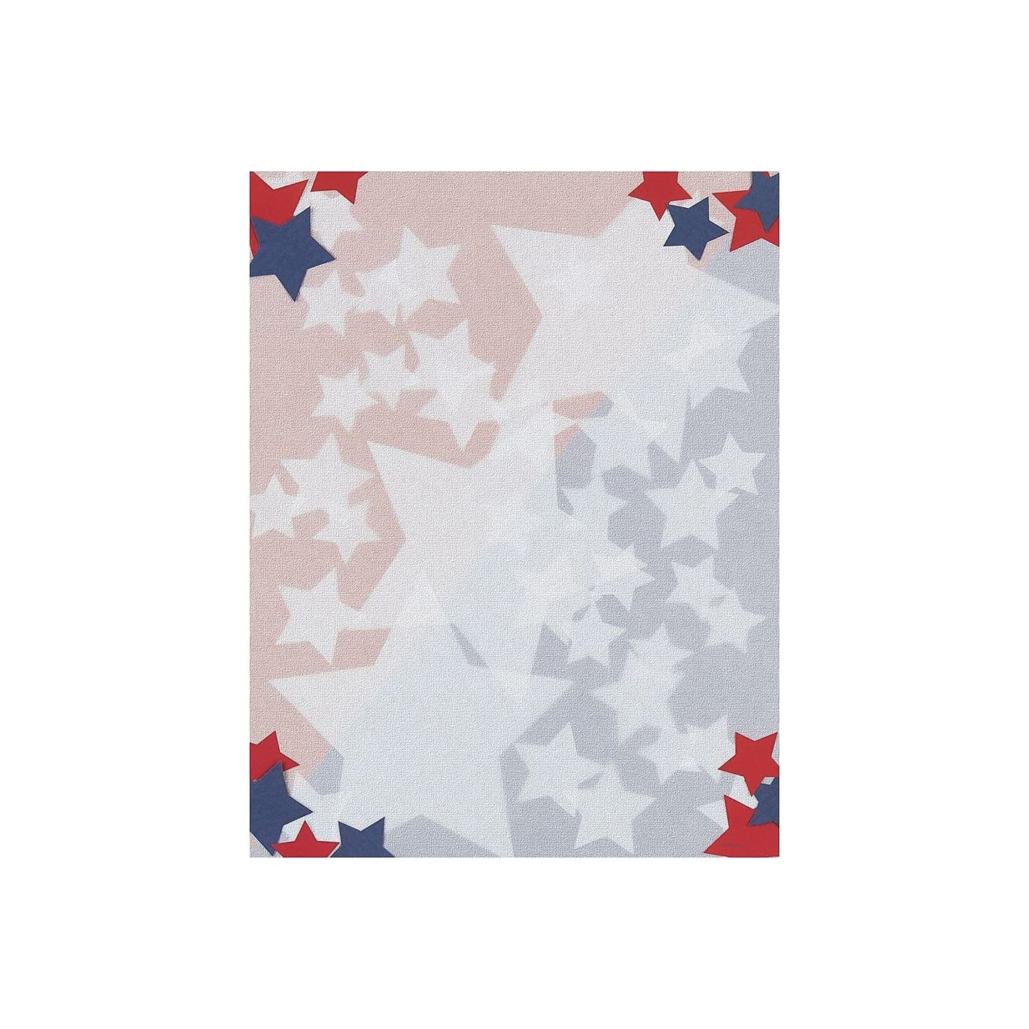 Stars letterhead paper, 80 sheets, 8.5"x11"