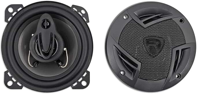 4-Inch 3-Way Car Speakers, 500W, 4 Ohm
